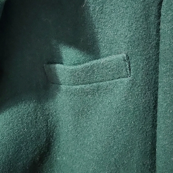 Vintage Womens blazer  jacket wool blend green Relaxed Fit Large - Picture 5 of 7